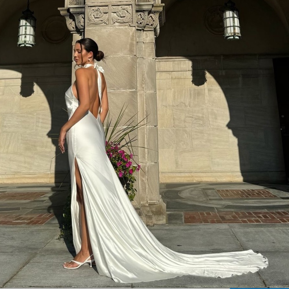 Grace Loves Lace White Satin Wedding Dress